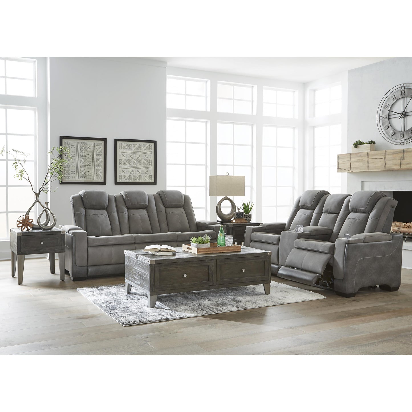 Signature Design by Ashley Next-Gen DuraPella Power Reclining Leather Look Loveseat 2200418