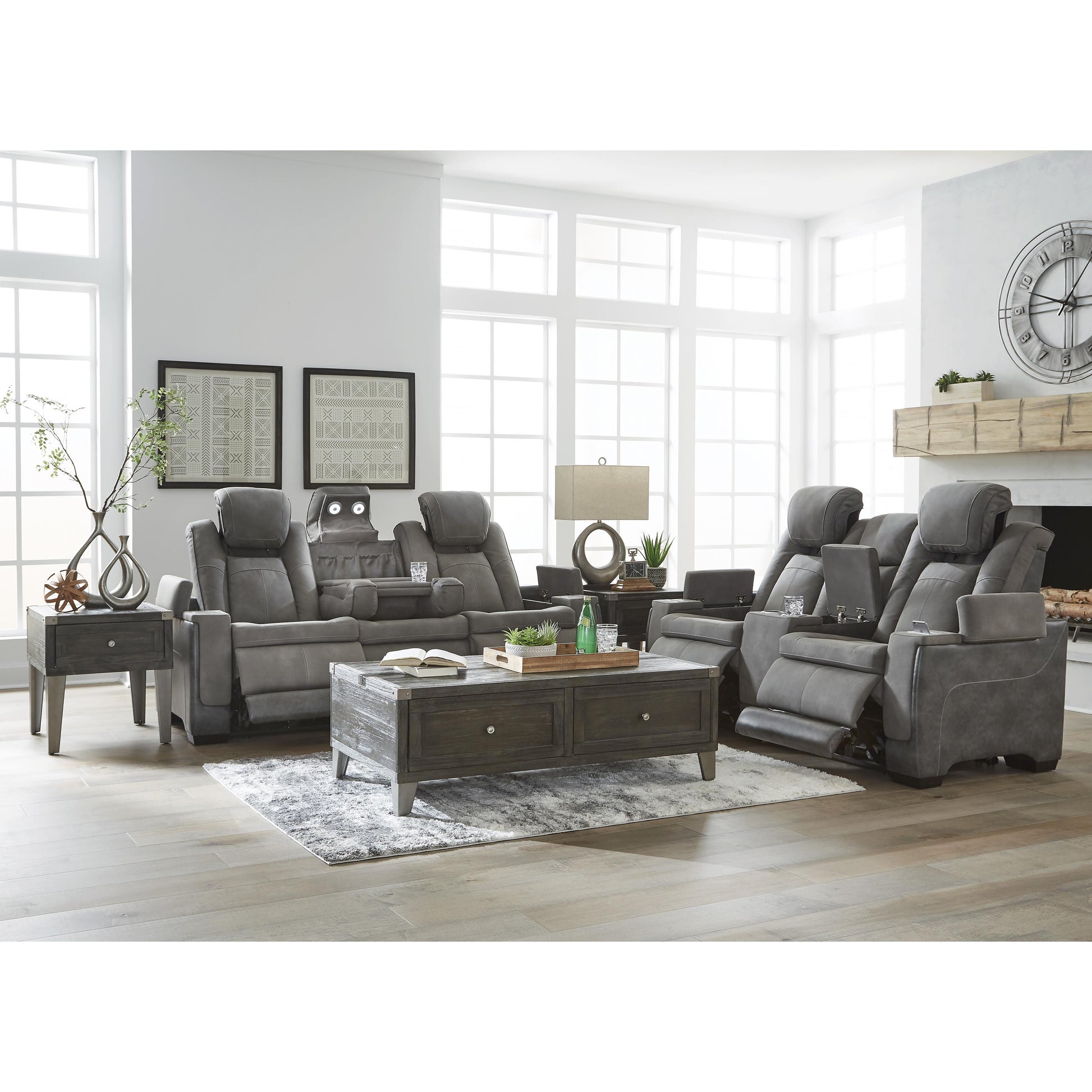 Signature Design by Ashley Next-Gen DuraPella Power Reclining Leather Look Loveseat 2200418