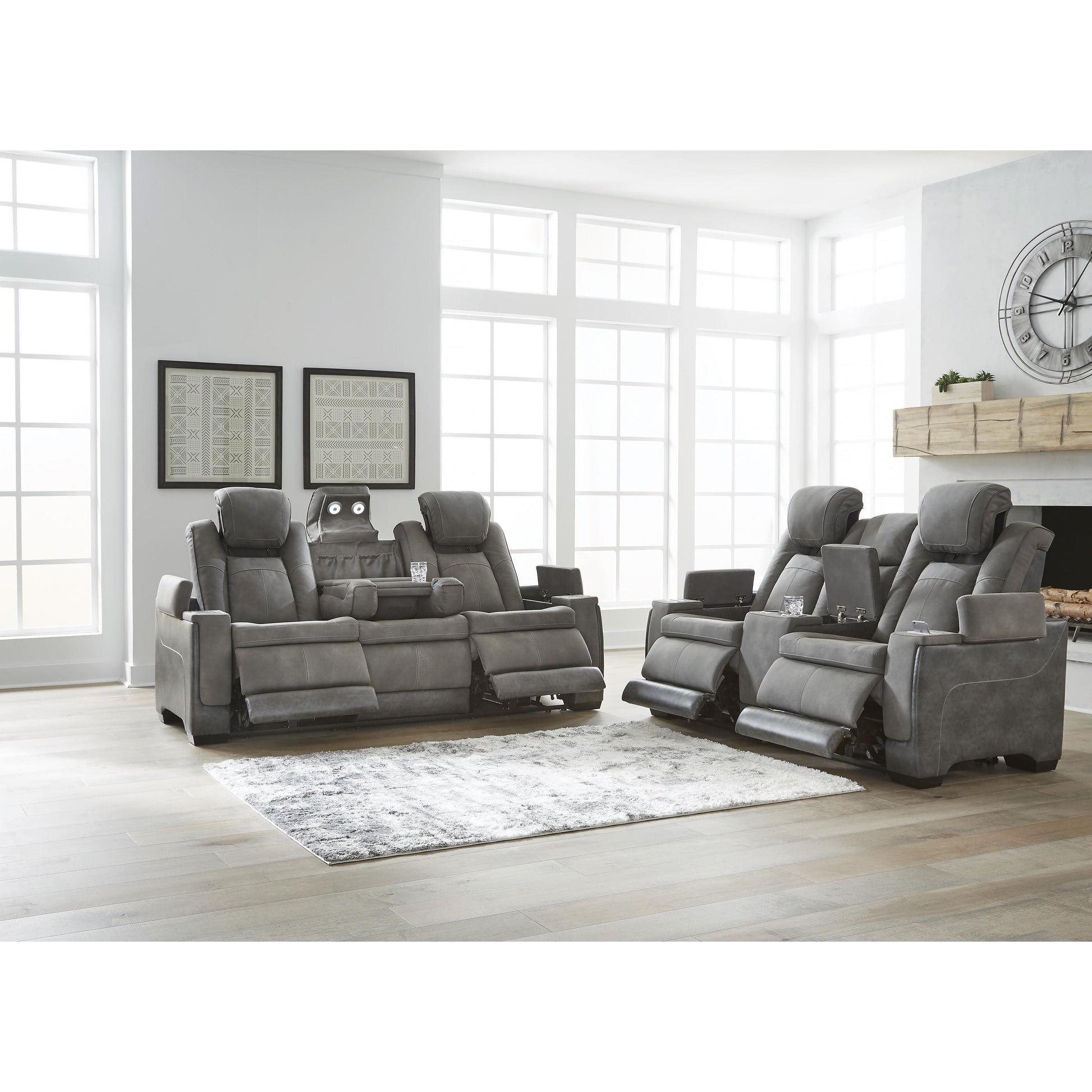 Signature Design by Ashley Next-Gen DuraPella Power Reclining Leather Look Loveseat 2200418