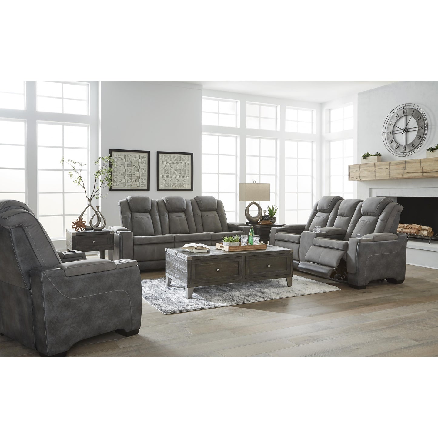 Signature Design by Ashley Next-Gen DuraPella Power Reclining Leather Look Loveseat 2200418