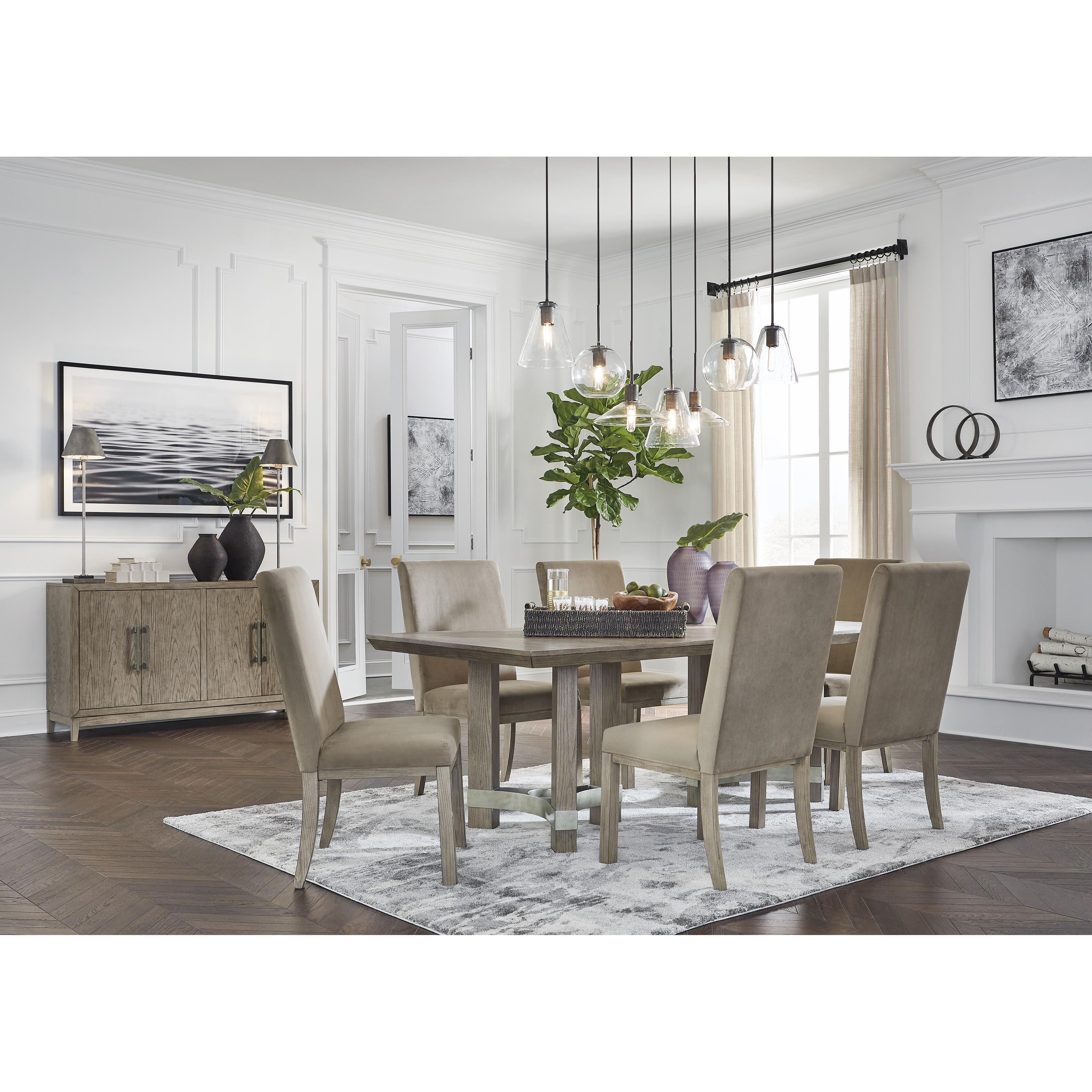 Signature Design by Ashley Chrestner Dining Table with Pedestal Base D983-25