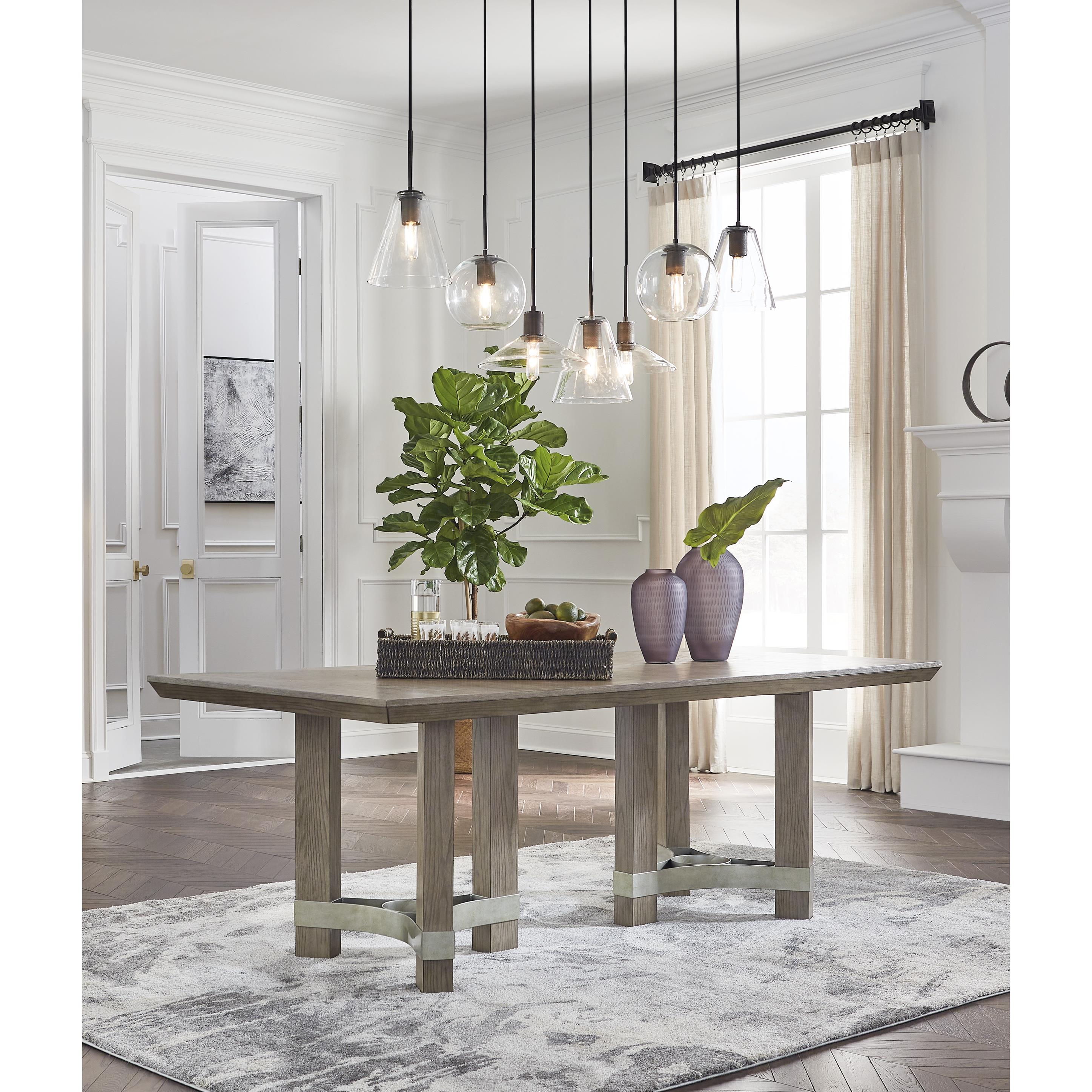 Signature Design by Ashley Chrestner Dining Table with Pedestal Base D983-25