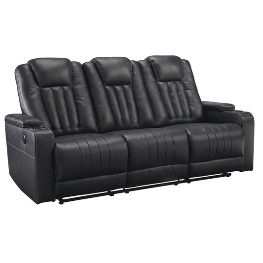 Signature Design by Ashley Center Point Reclining Leather Look Sofa 2400489