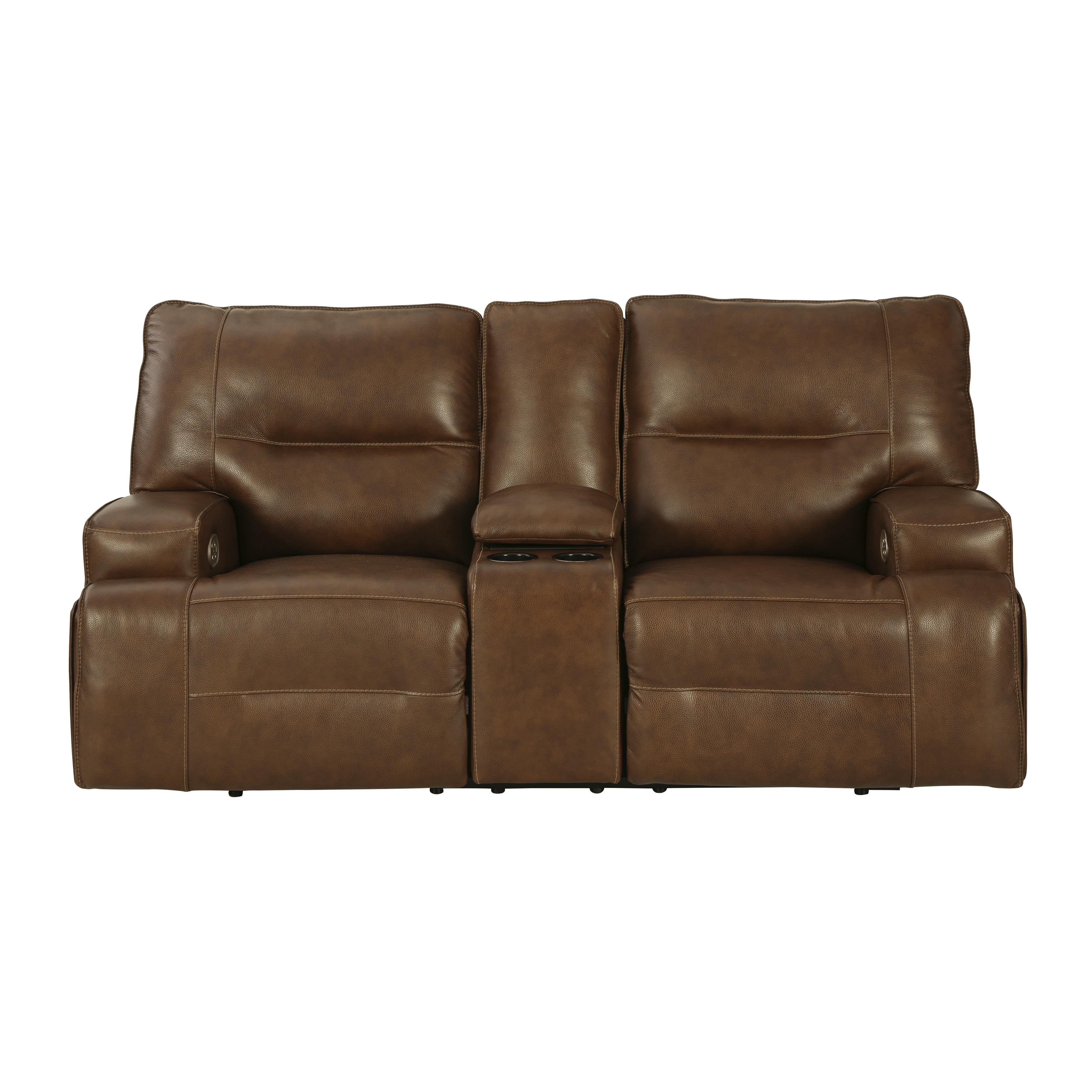 Signature Design by Ashley Francesca Power Reclining Leather Match Loveseat U2570518