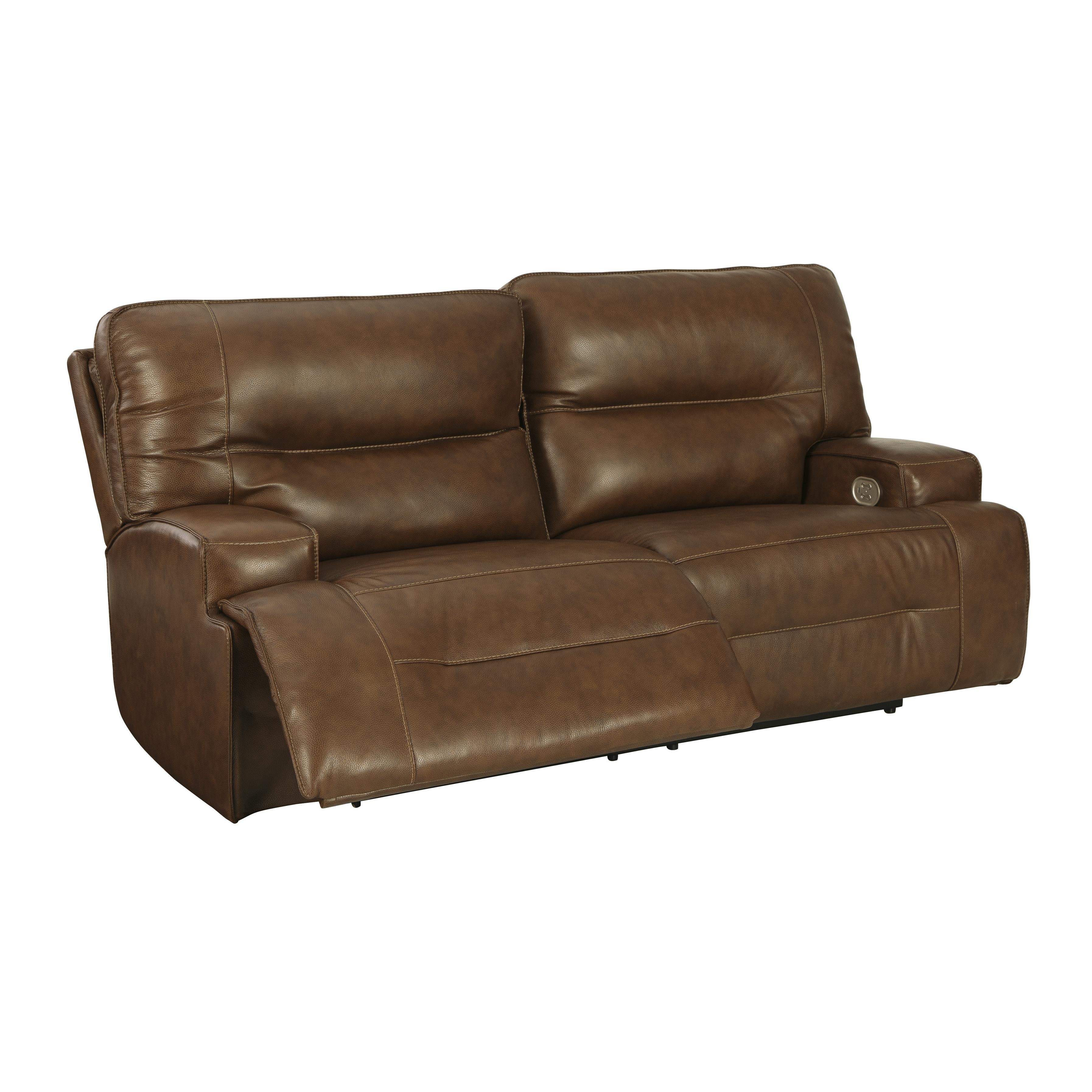 Signature Design by Ashley Francesca Power Reclining Leather Match Sofa U2570547