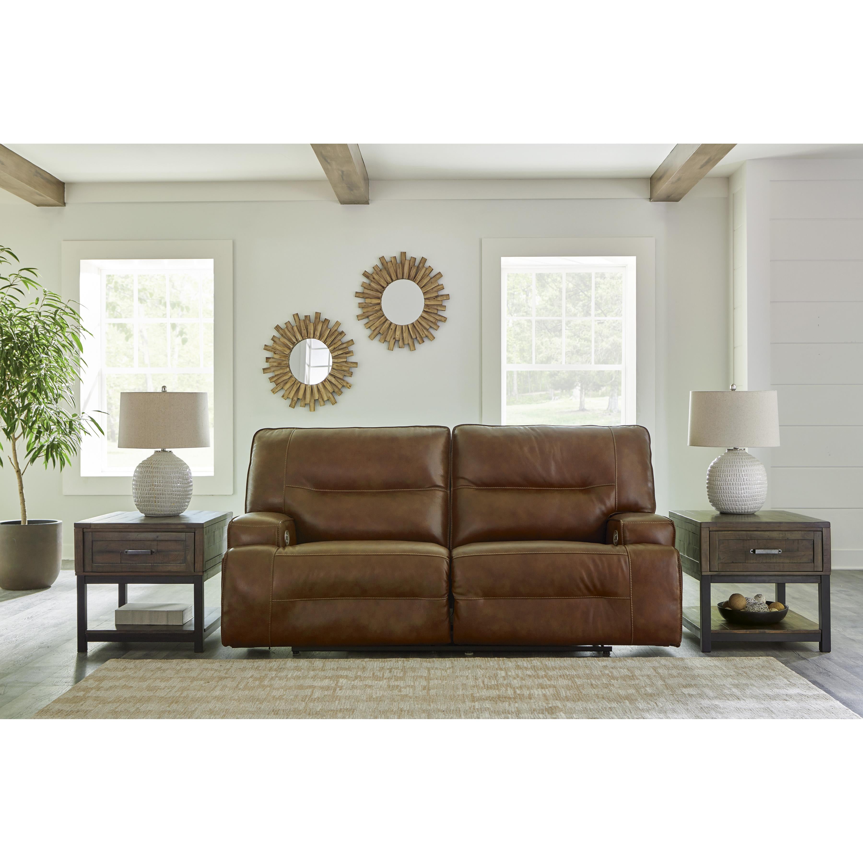 Signature Design by Ashley Francesca Power Reclining Leather Match Sofa U2570547