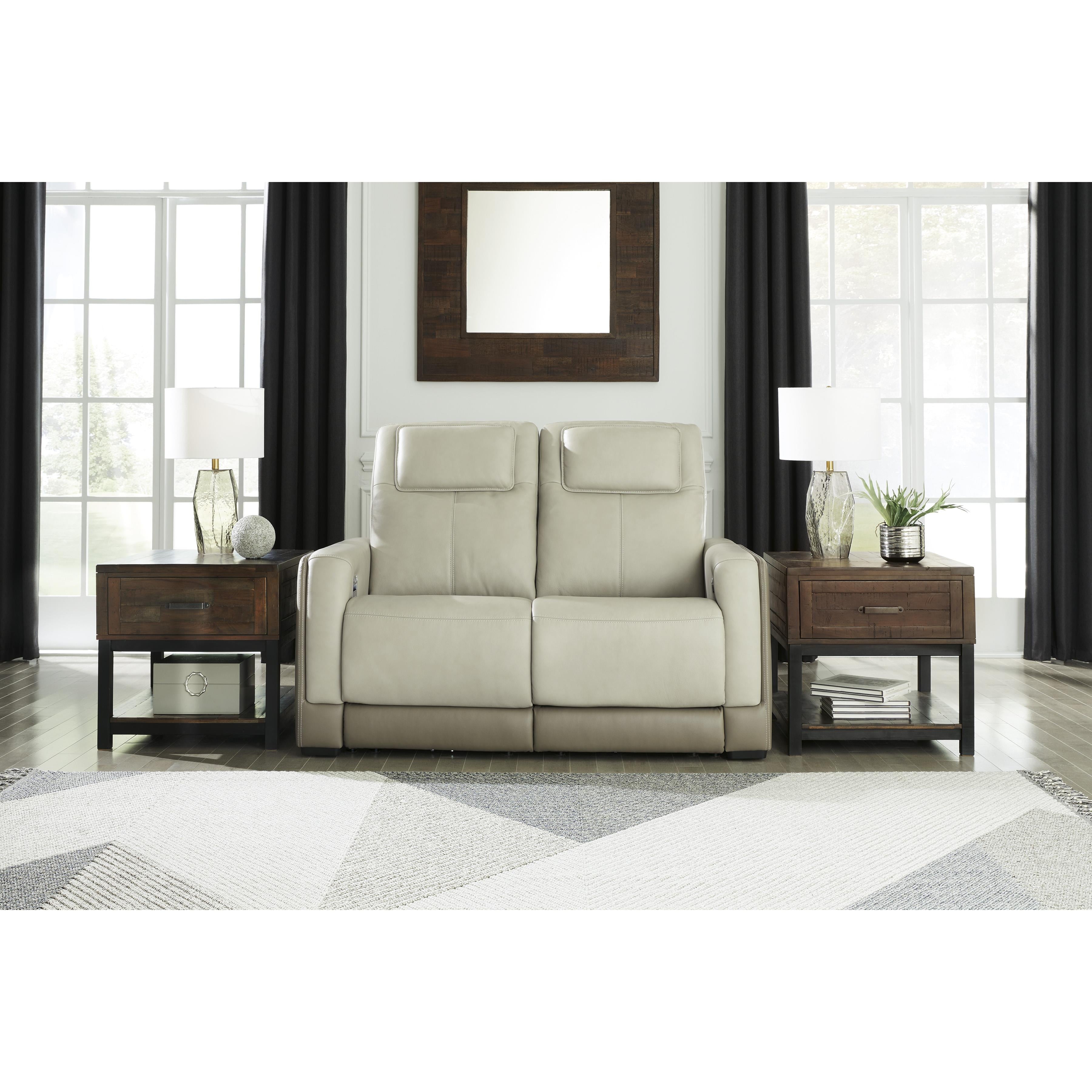 Signature Design by Ashley Battleville Power Reclining Leather Match Loveseat U3070514