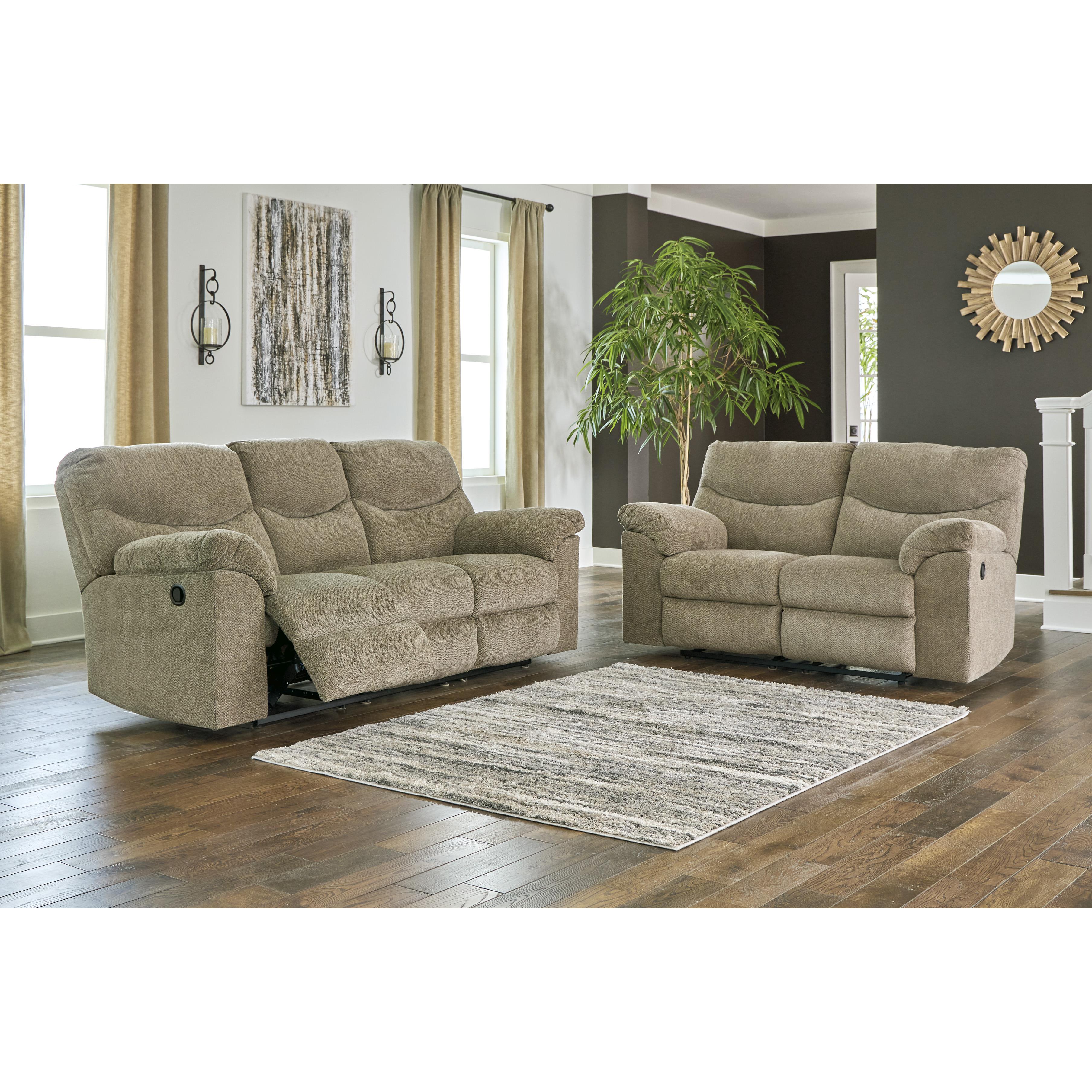 Signature Design by Ashley Alphons Reclining Fabric Loveseat 2820286