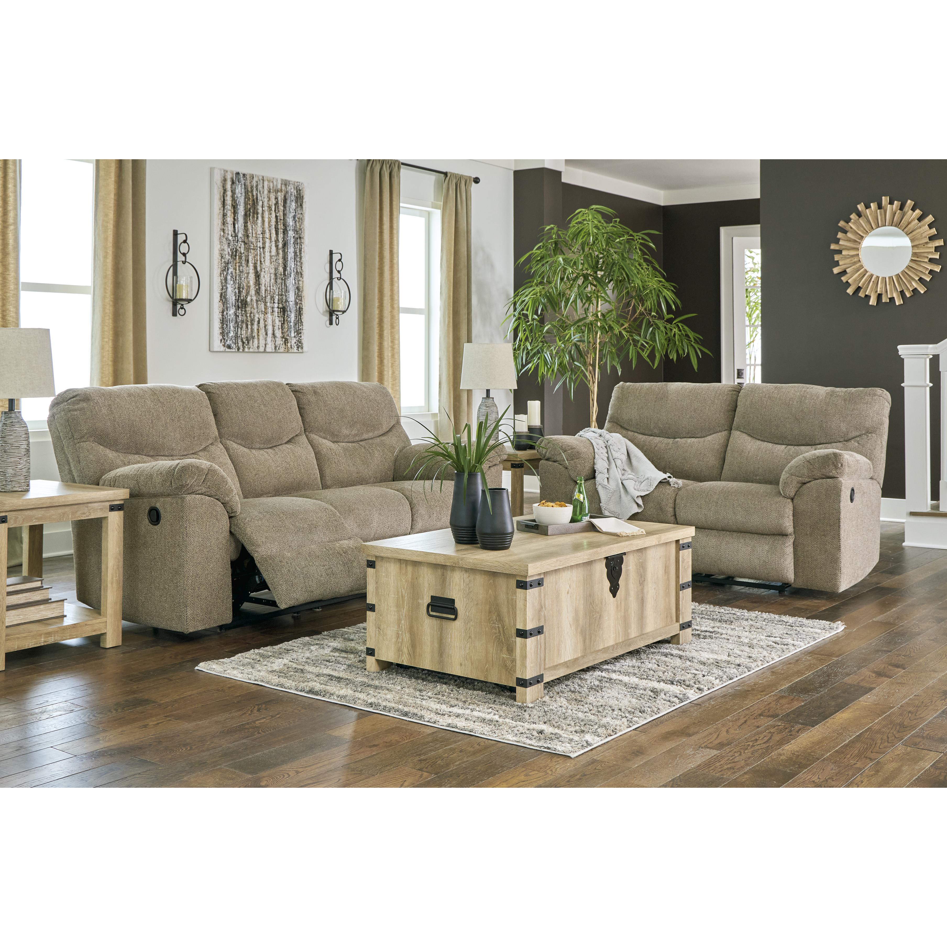 Signature Design by Ashley Alphons Reclining Fabric Loveseat 2820286