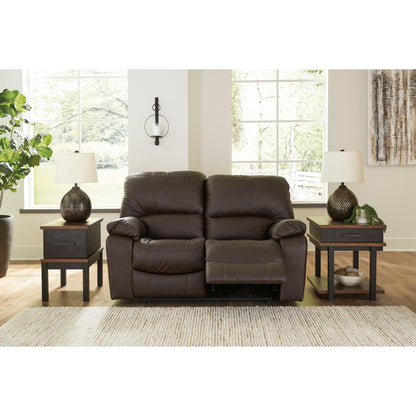 Signature Design by Ashley Leesworth Power Reclining Leather Match Loveseat U4380874