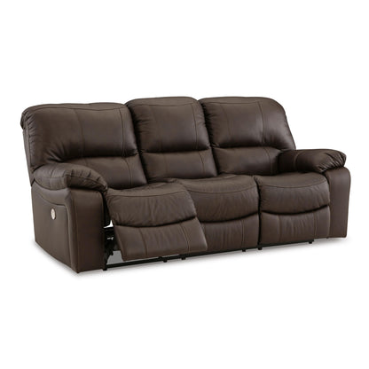 Signature Design by Ashley Leesworth Power Reclining Leather Match Sofa U4380887