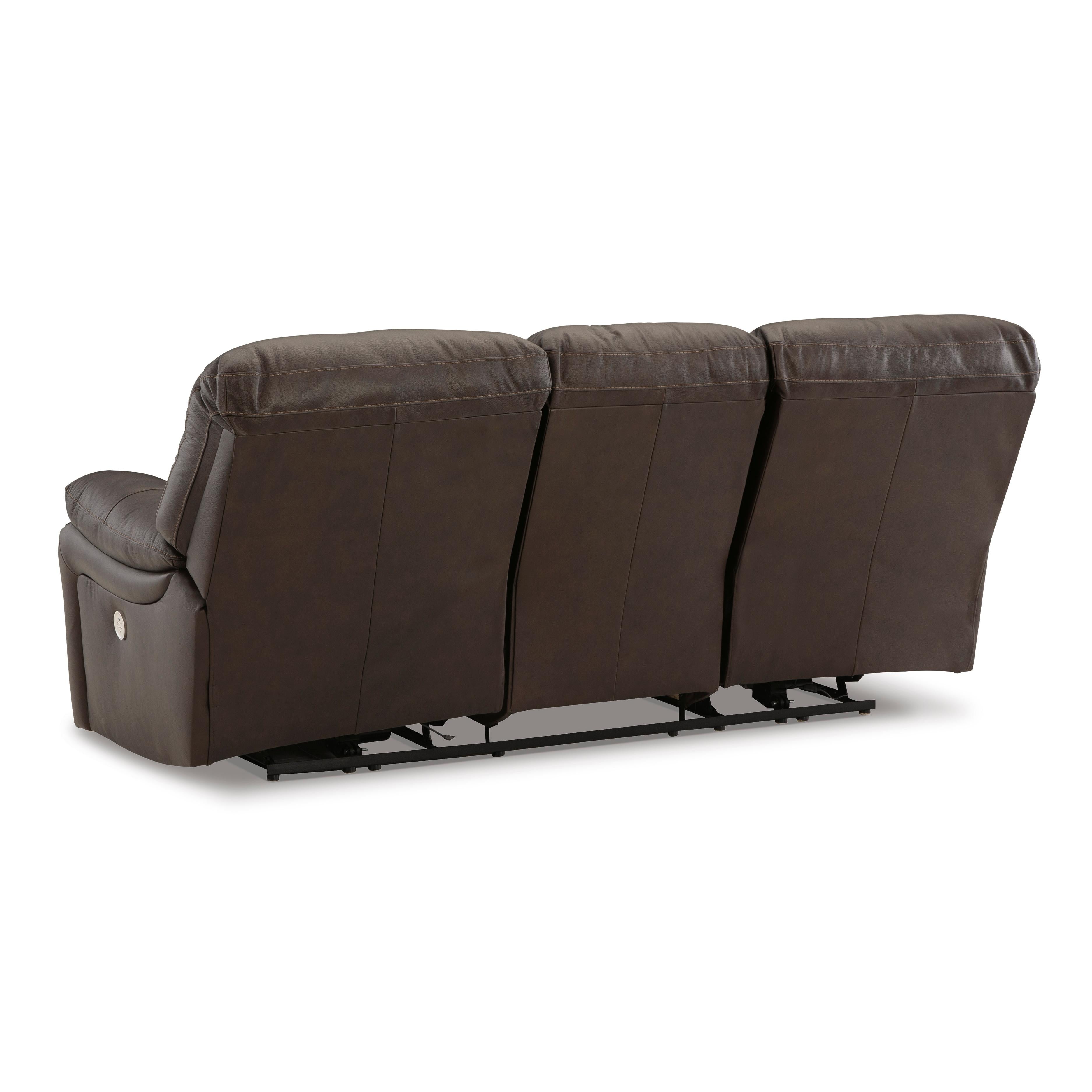 Signature Design by Ashley Leesworth Power Reclining Leather Match Sofa U4380887