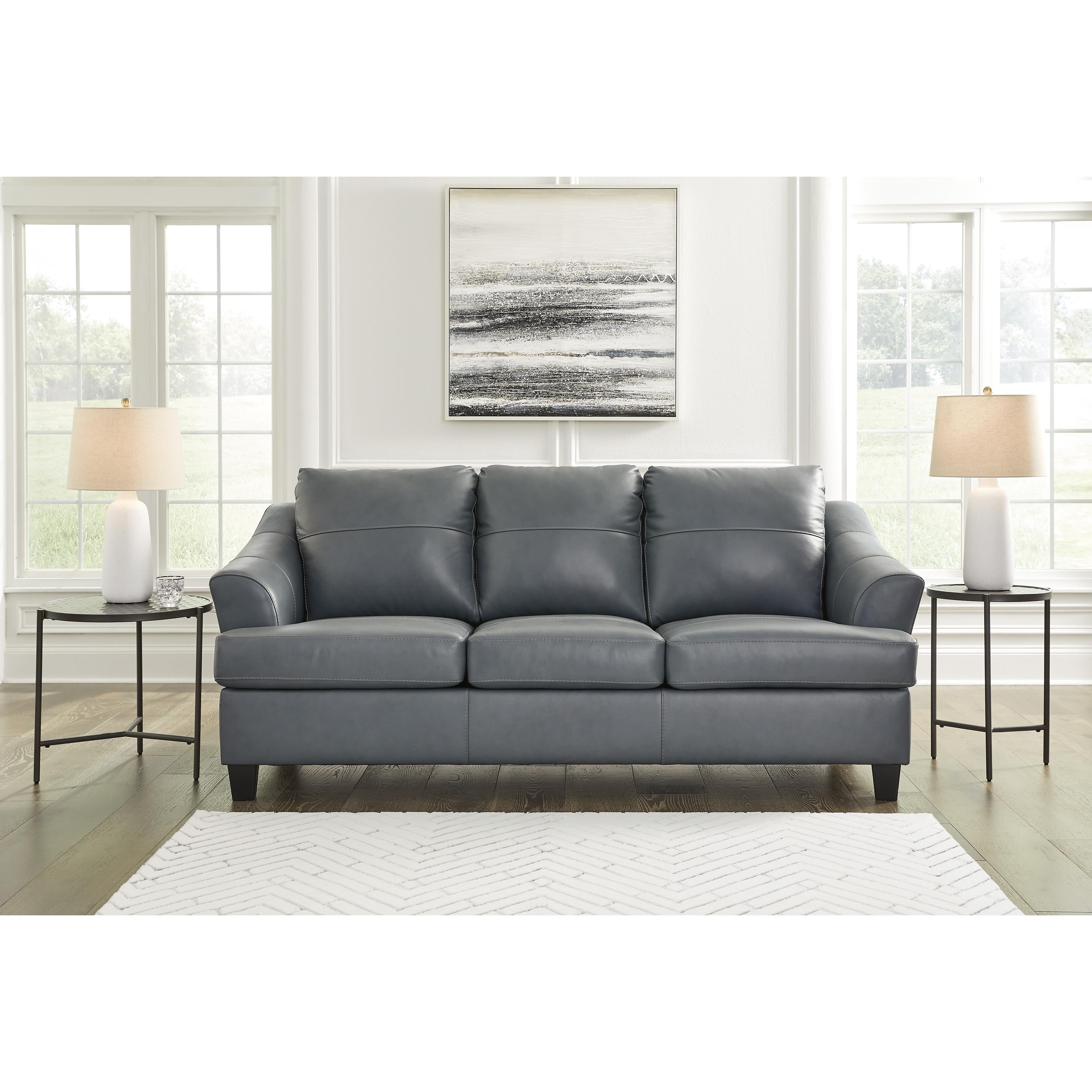 Signature Design by Ashley Genoa Stationary Leather Match Sofa 4770538