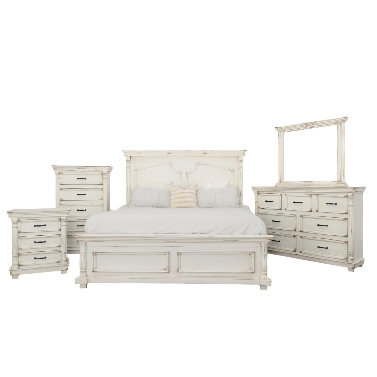 Aniston Queen Bed Shadow White